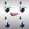 Service Caster 3.5 Inch 316SS Solid Polyurethane Swivel 1-1/8 Inch Stem Caster Lock Brake, 2PK SCC-SS316TTLEX20S3514-SPUS-2-S-2-118 - alternate 5